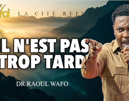 Il n'est pas trop tard ...